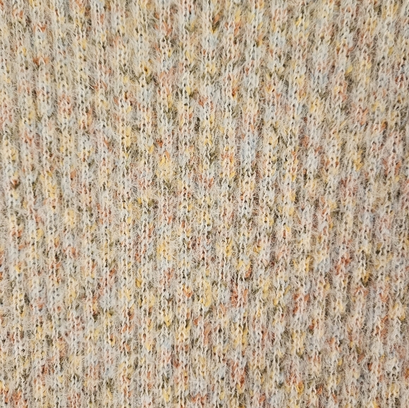 NWOT Lulu's Whispers Ivory Multi Eyelash Knit Turtleneck Sweater Dress Medium - Picture 3 of 9